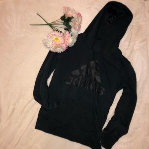 Black on Black adidas hoodie